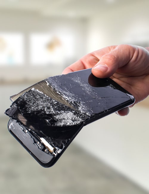 Ein iPhone mit Totalschaden